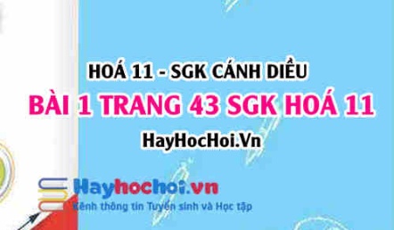 Bài 1 trang 43 SGK Hoá 11 Cánh diều